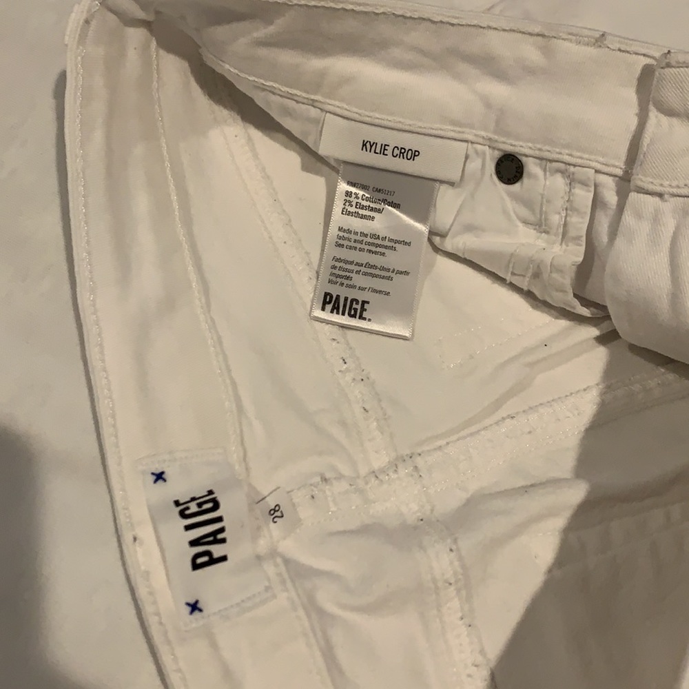 Paige Kylie Crop White Jeans - Picture 4 of 4